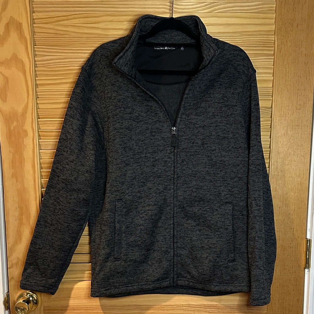 Beverly Hills Polo Club Charcoal Zip-Up Sweater